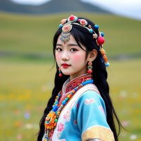 藏族女生头像穿藏装的漂亮图片 藏族姑娘头像大全