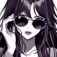 戴墨镜女生头像霸气范二次元 2025超酷动漫女头