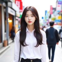 走在街上的女生头像图片 美女一个人在街上