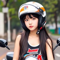 机车女孩头像真人霸气 2025最火摩托车女头像图片